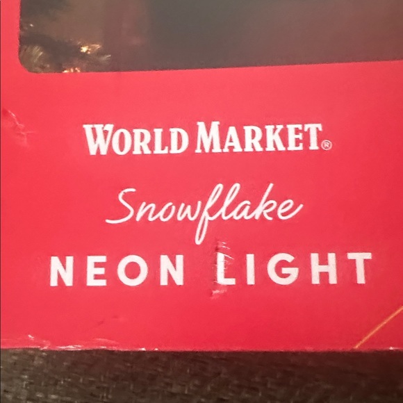 Cost Plus World Market Neon Snowflake Light in Blue - Picture 2 of 4